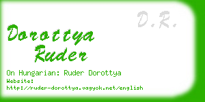dorottya ruder business card